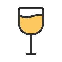 Goblet Filled Line Icon vector