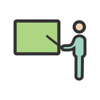 Presentation Filled Line Icon vector