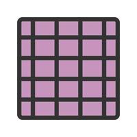 Grid On Filled Line Icon vector