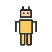Robot I Filled Line Icon vector