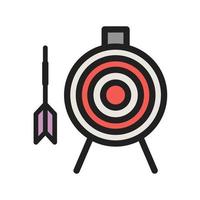 Dartboard Filled Line Icon vector