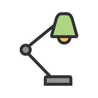 Table Lamp Filled Line Icon vector