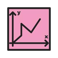 Graph I Filled Line Icon vector