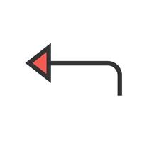 To Right Filled Line Icon vector