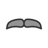 Moustache II Filled Line Icon vector