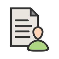 Customer Data Filled Line Icon vector