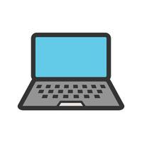 Laptop Filled Line Icon vector