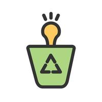 Bad Idea Filled Line Icon vector