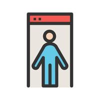 Security Check Filled Line Icon vector