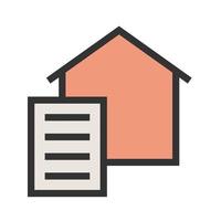 Paperwork Filled Line Icon vector