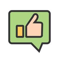 Feedback Filled Line Icon vector