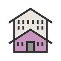 House IV Filled Line Icon vector