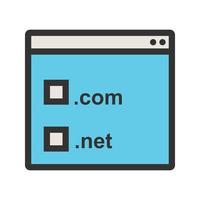 Domain Registration Filled Line Icon vector