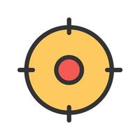 Target Filled Line Icon vector