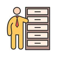 Storage Manager Filled Line Icon vector