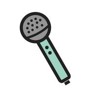 Wireless Microphone Filled Line Icon vector