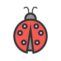 Beetle Filled Line Icon vector