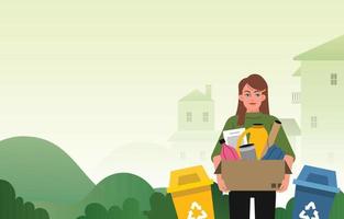 Recycling Activity Background vector