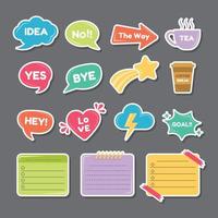 Set of Journaling Element Stickers vector