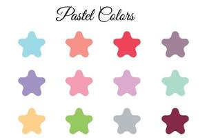 Pastel Color Selection Background Design Paint Color Catalog vector