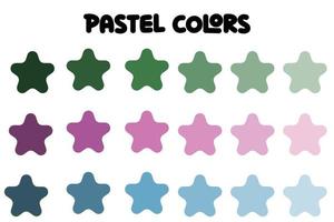 Pastel Color Selection Background Design Paint Color Catalog vector