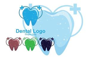 Dental Health Logo Vector, Keeping And Caring For Teeth, Design For Screen Printing, Company,Stickers,Background vector