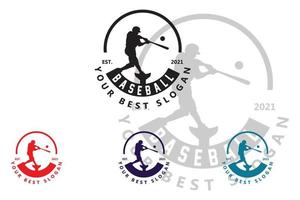 diseño de conjunto de paquetes de deportes de béisbol, ilustración de vector de icono de marca de empresa