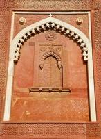 Wall decorate of Jahangiri Mahal in Agra fort, India photo