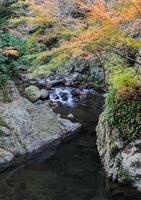 Waterfall at Minoo or Minoh national park in autumn,  Osaka, Japan photo
