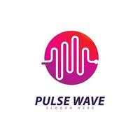 Pulse Wave  logo Vector. Creative Sound waves  logo concept design template vector