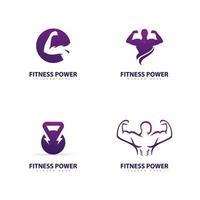 plantilla de diseño de logotipo de gimnasio, símbolos creativos del club de fitness vector