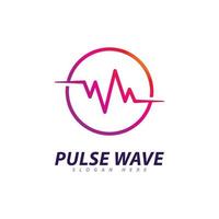 Pulse Wave  logo Vector. Creative Sound waves  logo concept design template vector