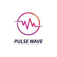 Pulse Wave  logo Vector. Creative Sound waves  logo concept design template vector