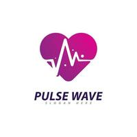 Pulse Wave  logo Vector. Creative Sound waves  logo concept design template vector