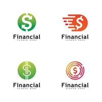 vector de concepto de diseño de logotipo de dinero. logotipo simple financiero o bancario