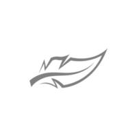 Feather icon logo illustration vector