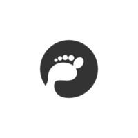 Foot, footprint icon logo template vector