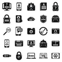 Password recovery icon simple vector. Computer lock vector