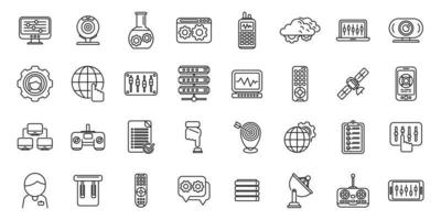 Control icon outline vector. Digital global vector