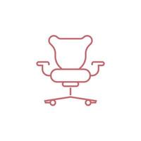 Chair icon flat design illustration template vector