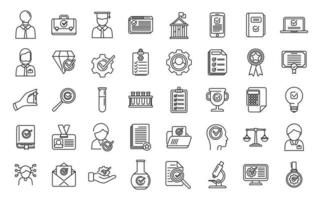 Expertise icons set outline vector. Central manager vector