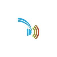 Sound wave icon logo design illustration vector