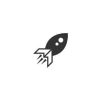 diseño de ilustración de logotipo de icono de cohete vector