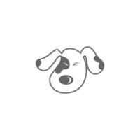 plantilla de ilustración de logotipo de icono de perro vector