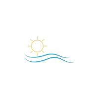 vector de ilustración de plantilla de diseño de icono de logotipo de ondas de agua