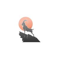 plantilla de ilustración de icono de logotipo de cabra