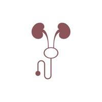 plantilla de diseño de logotipo de icono de riñón vector