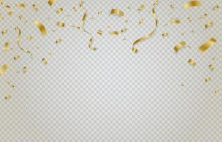 Golden Confetti Background vector
