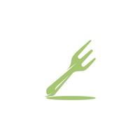 Fork icon logo flat design illustration vector