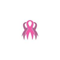 Breast cancer ribbon illustration icon vector